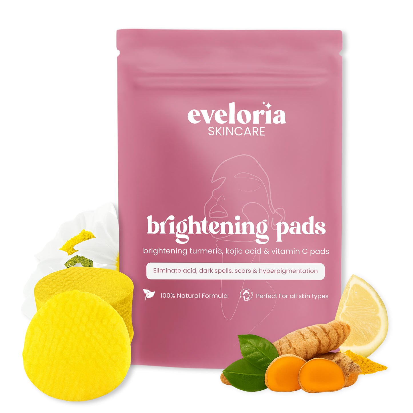 brightening turmeric & kojic acid pads