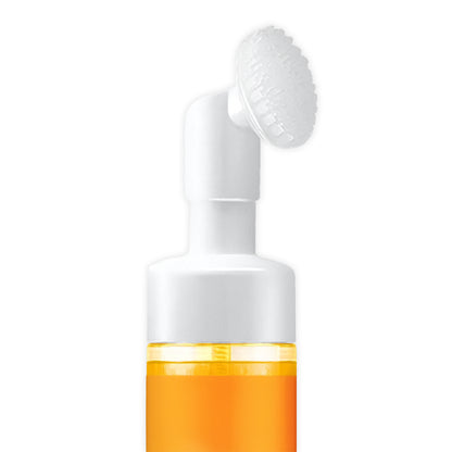 turmeric cleanser with a brush